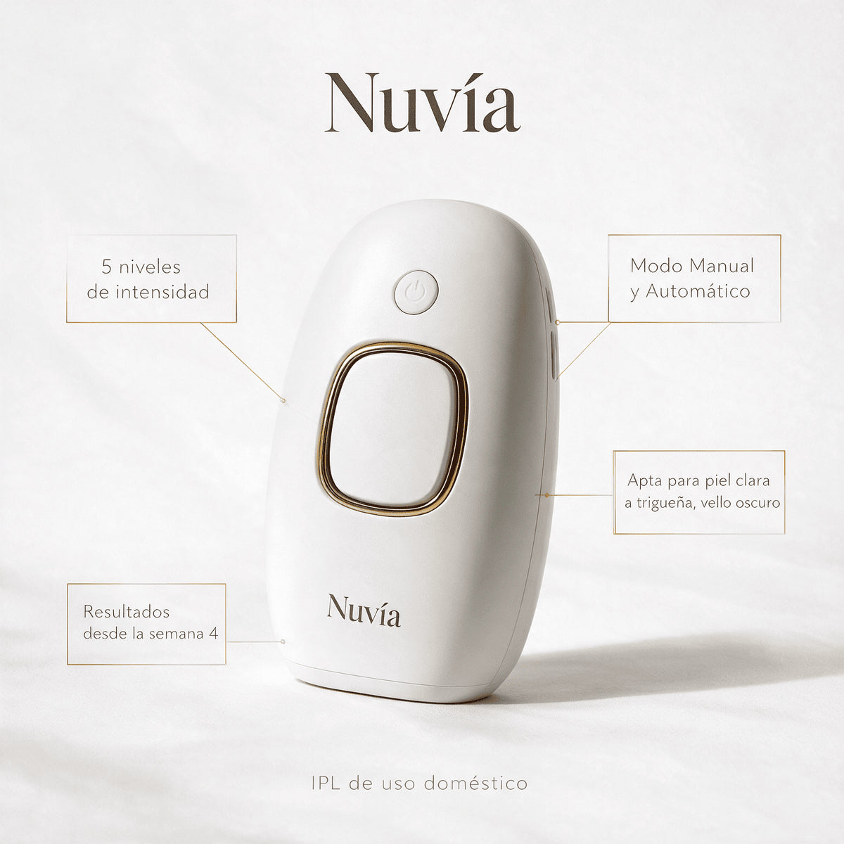 Depiladora IPL Nuvía — Luz Pulsada para Depilación en Casa